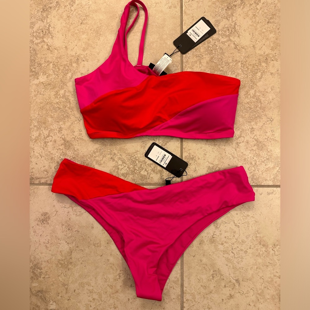 City Chic two piece one shoulder swimsuit